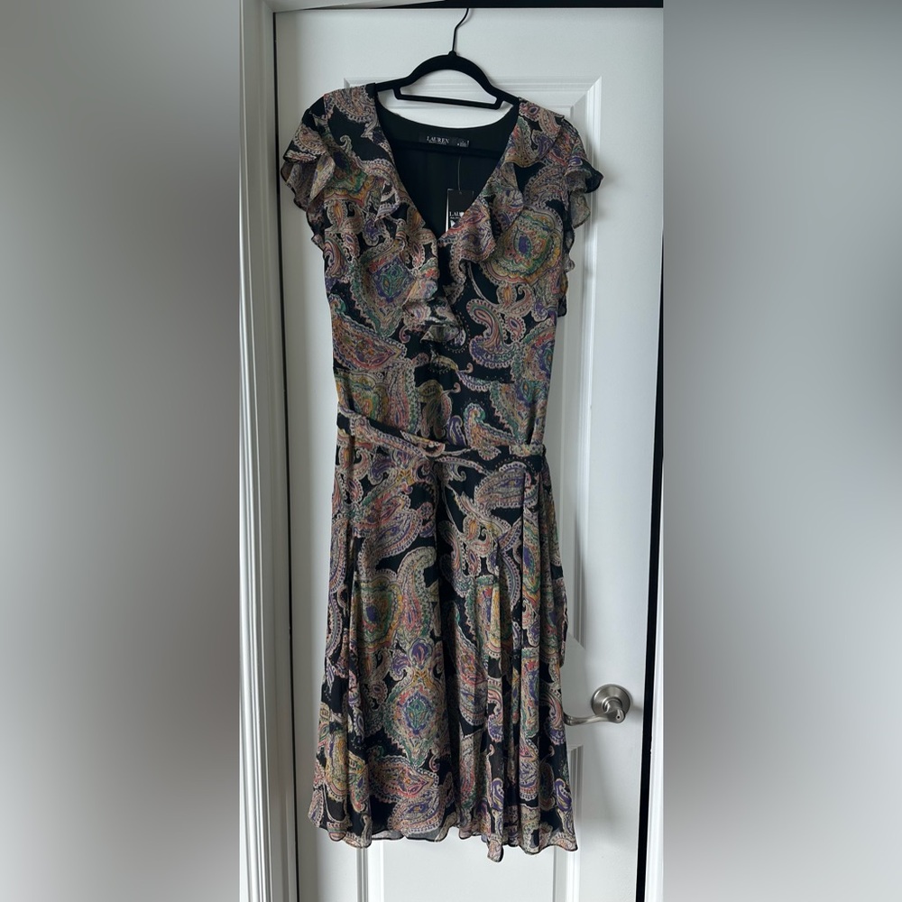Lauren Ralph Lauren chiffon lightweight fully lined dress